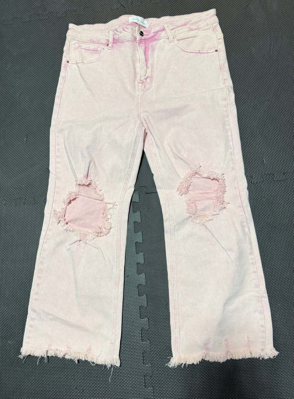 Risen Jeans Willow Risen Acid Pink Distressed Jeans Size 2XL New
